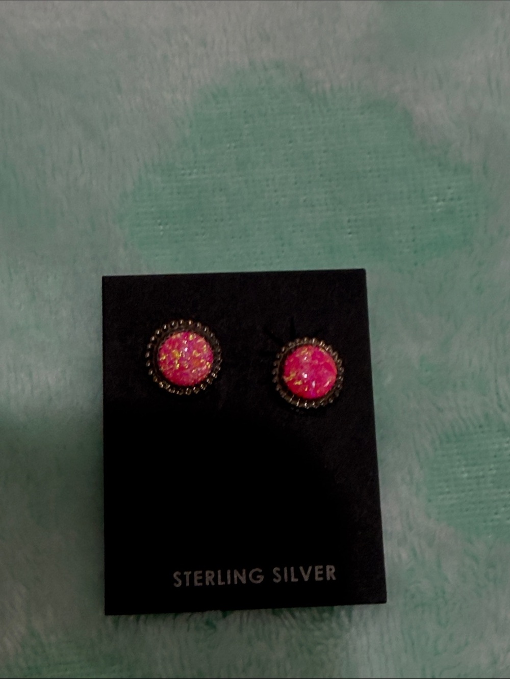 Kc on the range pink opal studs